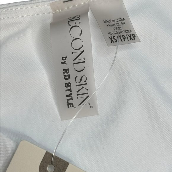 NWT Anthropologie Second Skin by RD Style V-Neck Bodysuit White XS - Picture 10 of 12
